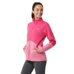 The North Face Women's L Full Zip Fleece Jacket Pink Two-Tone Activewear